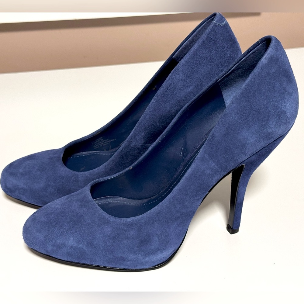 BCBGeneration Blue Suede Stiletto Pump Heels